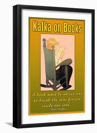 Kafka on Books-null-Framed Art Print