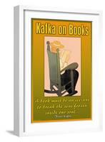 Kafka on Books-null-Framed Art Print