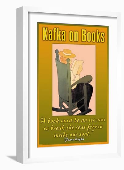 Kafka on Books-null-Framed Art Print