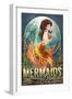 Kahala, Hawaii - Mermaids Drink for Free-Lantern Press-Framed Art Print