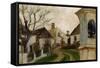 Kahle Baeume, Haeuser Und Bildstock (Klosterneuburg, Austria)-Egon Schiele-Framed Stretched Canvas