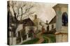 Kahle Baeume, Haeuser Und Bildstock (Klosterneuburg, Austria)-Egon Schiele-Stretched Canvas