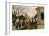 Kahle Baeume, Haeuser Und Bildstock (Klosterneuburg, Austria)-Egon Schiele-Framed Giclee Print