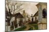 Kahle Baeume, Haeuser Und Bildstock (Klosterneuburg, Austria)-Egon Schiele-Mounted Giclee Print