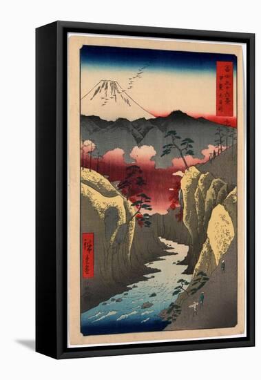 Kai Inume Toge-Utagawa Hiroshige-Framed Stretched Canvas