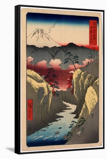Kai Inume Toge-Utagawa Hiroshige-Framed Stretched Canvas
