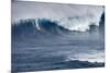 Kai Lenny on Stand Up Paddle Board Surfing Monster Waves at Pe'Ahi Jaws, North Shore Maui-Janis Miglavs-Mounted Photographic Print