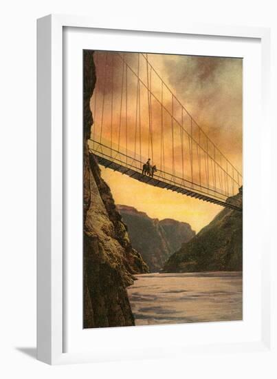 Kaibab Suspension Bridge, Grand Canyon-null-Framed Art Print