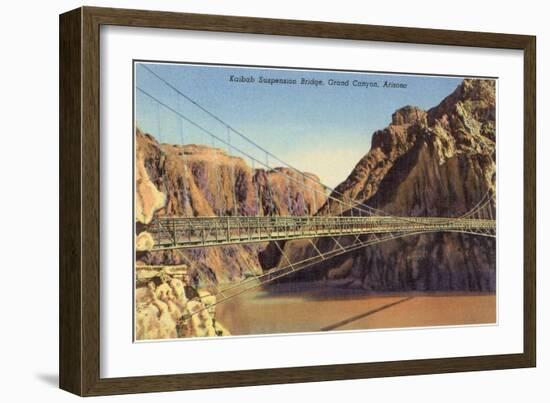 Kaibab Suspension Bridge, Grand Canyon-null-Framed Art Print