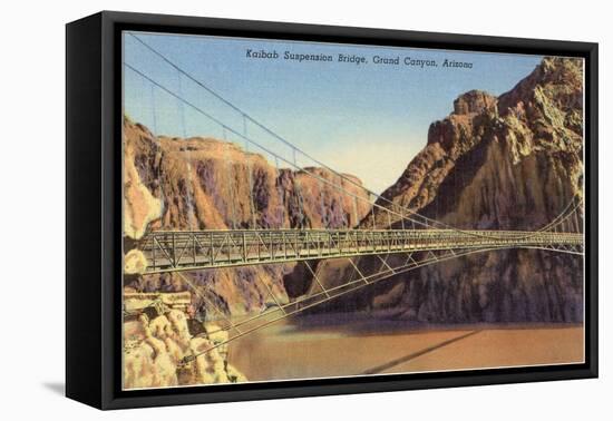 Kaibab Suspension Bridge, Grand Canyon-null-Framed Stretched Canvas