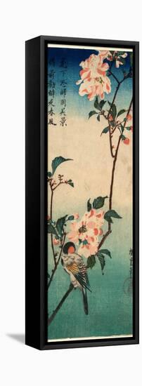 Kaido Ni Shokin-Utagawa Hiroshige-Framed Stretched Canvas