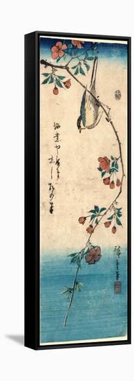 Kaido Ni Shokin-Utagawa Hiroshige-Framed Stretched Canvas