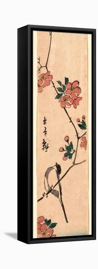 Kaido Ni Shokin-Utagawa Hiroshige-Framed Stretched Canvas