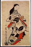 Standing Courtesan, Pub. 1710, (Kakemono-E Size, Hand-Coloured Woodblock Print)-Kaigetsudo Anchi-Mounted Giclee Print