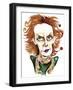 Kaija Saariaho - colour caricature-Neale Osborne-Framed Giclee Print