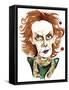 Kaija Saariaho - colour caricature-Neale Osborne-Framed Stretched Canvas