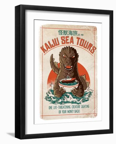 Kaiju Sea Tours-Michael Buxton-Framed Art Print