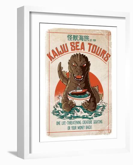 Kaiju Sea Tours-Michael Buxton-Framed Art Print