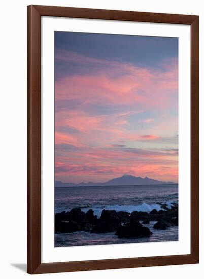 Kaikoura Ranges in South Island at Sunset from Wellington, North Island, New Zealand, Pacific-Nick-Framed Photographic Print