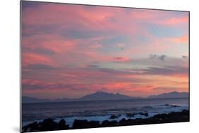 Kaikoura Ranges in South Island at Sunset from Wellington, North Island, New Zealand, Pacific-Nick-Mounted Photographic Print