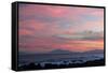 Kaikoura Ranges in South Island at Sunset from Wellington, North Island, New Zealand, Pacific-Nick-Framed Stretched Canvas