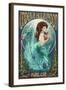 Kailua, Hawaii - under a Hula Moon - Mermaid-Lantern Press-Framed Art Print