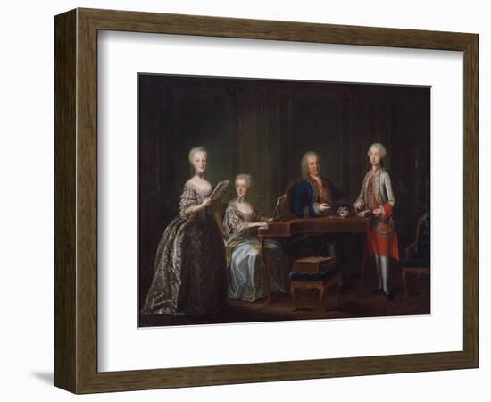 Kaiser Franz I with His Wife and Children, 1763-Martin Mytens II-Framed Giclee Print