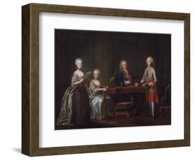 Kaiser Franz I with His Wife and Children, 1763-Martin Mytens II-Framed Giclee Print