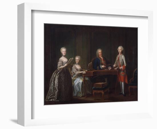 Kaiser Franz I with His Wife and Children, 1763-Martin Mytens II-Framed Giclee Print