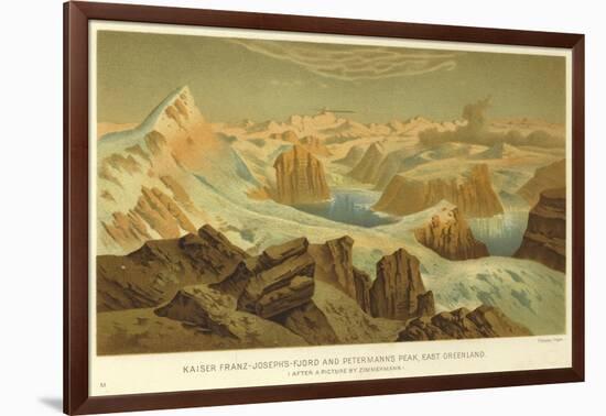 Kaiser Franz-Joseph'S-Fjord and Petermann's Peak, East Greenland-null-Framed Giclee Print