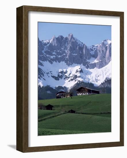 Kaiser Gebirge Mountain Range from the South, Above Ellmau, Tirol, Austrian Alps, Austria-Ursula Gahwiler-Framed Photographic Print