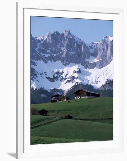 Kaiser Gebirge Mountain Range from the South, Above Ellmau, Tirol, Austrian Alps, Austria-Ursula Gahwiler-Framed Photographic Print