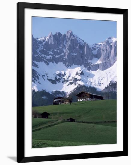 Kaiser Gebirge Mountain Range from the South, Above Ellmau, Tirol, Austrian Alps, Austria-Ursula Gahwiler-Framed Photographic Print
