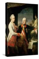 Kaiser Joseph II (1741-90), and the Grand Duke Leopold of Tuscany, 1769-Pompeo Batoni-Stretched Canvas