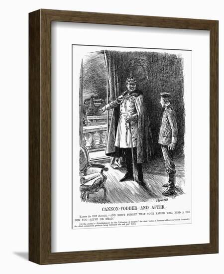 Kaiser Points Toward a Soldier's Fate-Leonard Raven-hill-Framed Art Print