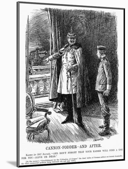 Kaiser Points Toward a Soldier's Fate-Leonard Raven-hill-Mounted Art Print