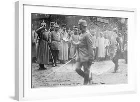 Kaiser Wilhelm at the Crown Prince's headquarters, 1914-5-null-Framed Photographic Print