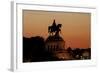 Kaiser Wilhelm I Statue at Sunset on Deutsches Eck, Koblenz, Rhineland-Palatinate, Germany, Europe-Charles Bowman-Framed Photographic Print