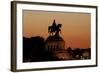 Kaiser Wilhelm I Statue at Sunset on Deutsches Eck, Koblenz, Rhineland-Palatinate, Germany, Europe-Charles Bowman-Framed Photographic Print