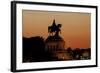 Kaiser Wilhelm I Statue at Sunset on Deutsches Eck, Koblenz, Rhineland-Palatinate, Germany, Europe-Charles Bowman-Framed Photographic Print