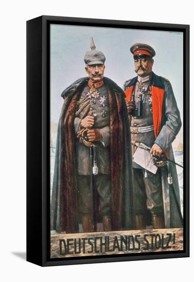 Kaiser Wilhelm II and Field Marshal Hindenburg-German School-Framed Stretched Canvas