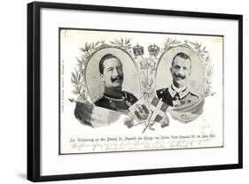 Kaiser Wilhelm Ii, König Victor Emanuel III, 1902-null-Framed Giclee Print