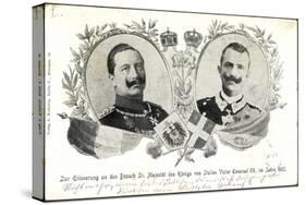 Kaiser Wilhelm Ii, König Victor Emanuel III, 1902-null-Stretched Canvas