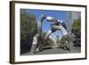 Kaiser Wilhelm Memorial Church and Sculpture in Kurfurstendamm, Berlin, Germany-Markus Lange-Framed Photographic Print