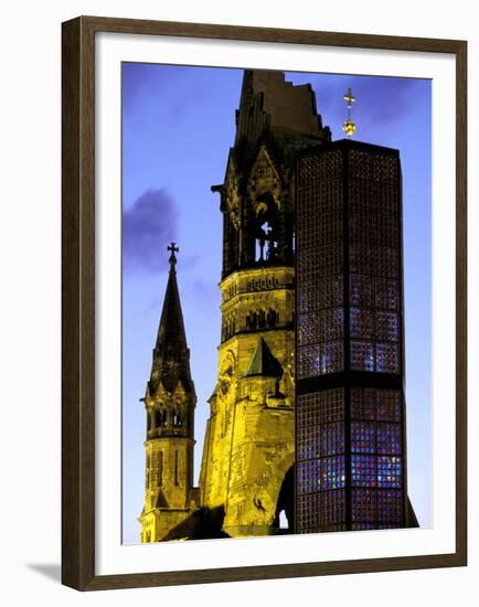 Kaiser Wilhelm Memorial Church, Berlin, Germany-Walter Bibikow-Framed Premium Photographic Print