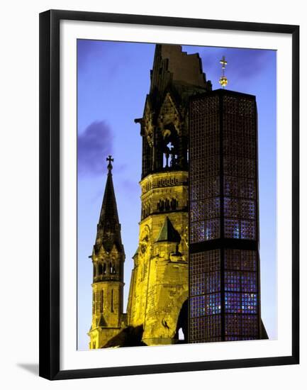 Kaiser Wilhelm Memorial Church, Berlin, Germany-Walter Bibikow-Framed Premium Photographic Print