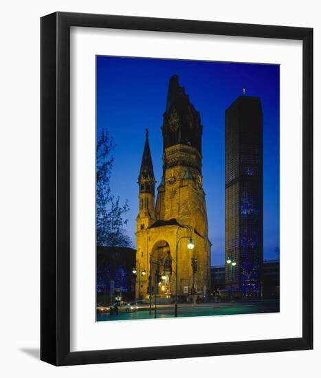 Kaiser-Wilhelm Memorial Church in Berlin, Germany-null-Framed Art Print