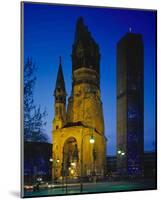 Kaiser-Wilhelm Memorial Church in Berlin, Germany-null-Mounted Art Print