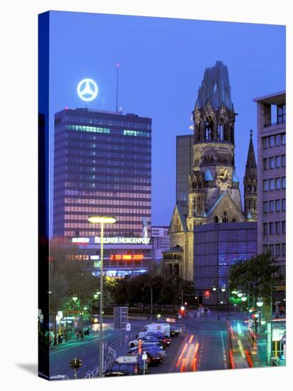 Kaiser Wilhelm Memorial Church, Kurfurstendamm Area, Berlin, Germany-Walter Bibikow-Stretched Canvas