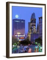 Kaiser Wilhelm Memorial Church, Kurfurstendamm Area, Berlin, Germany-Walter Bibikow-Framed Premium Photographic Print